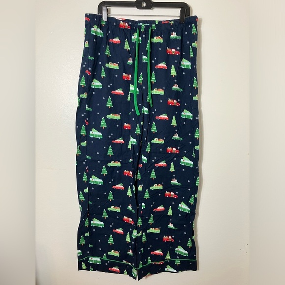 Unisex Christmas PJ Pants Sz L‎ Elastic Waist Drawstring Holiday Lounge Comfort - Picture 1 of 5